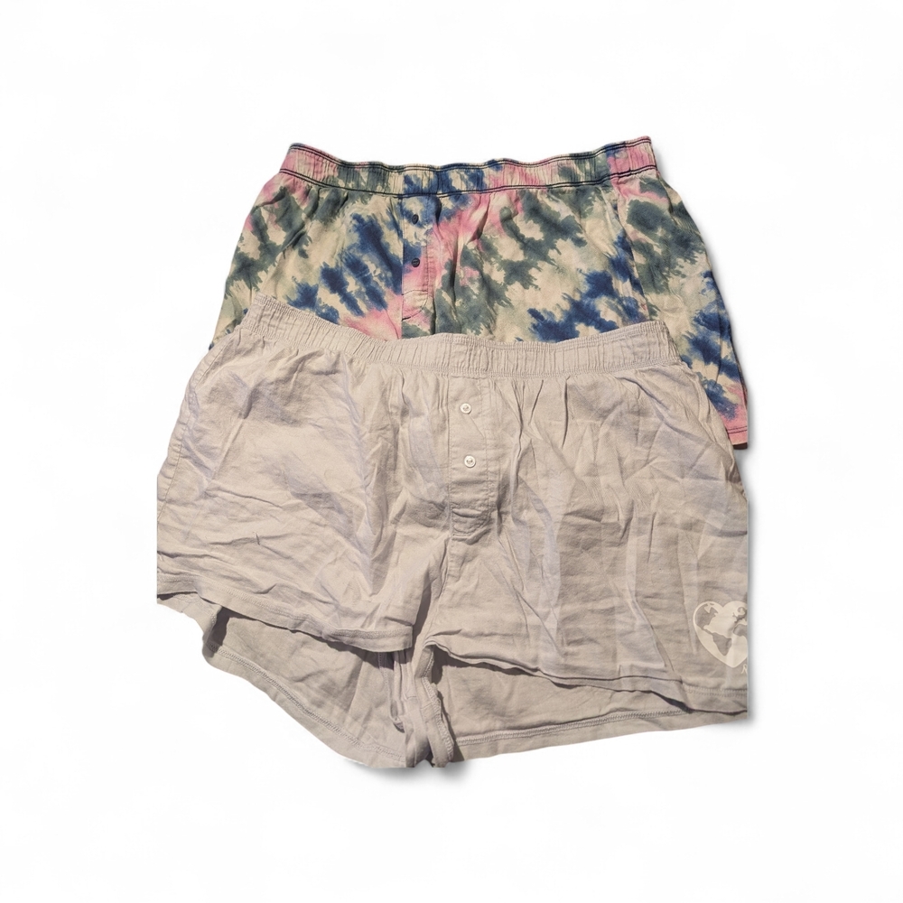 2/22$ Victoria Secrets Bundle Of 2 Tie-Dye and Grey Shorts